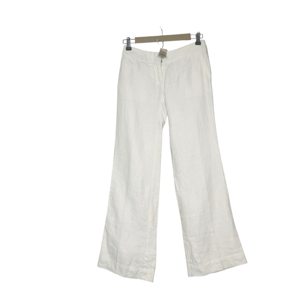 NWT LOFT Women’s Dress Pants Ivory cream Straight Leg 00P Marisa Trousers NEW